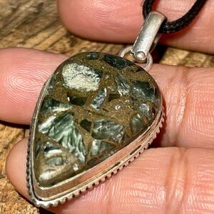 Copper Serpentine Pendant 2”